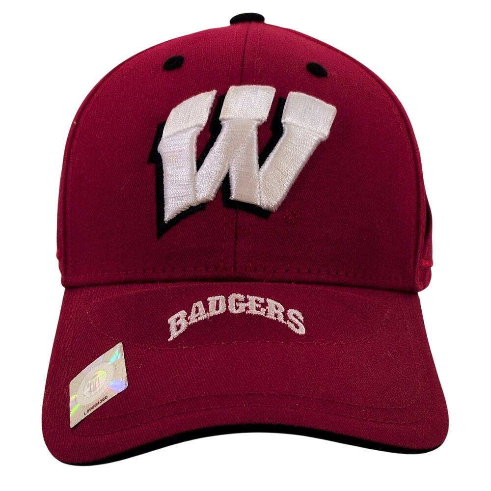 Wisconsin Badgers JBREM Baseball Cap Adjustable Red Black Glasses Holder NWT